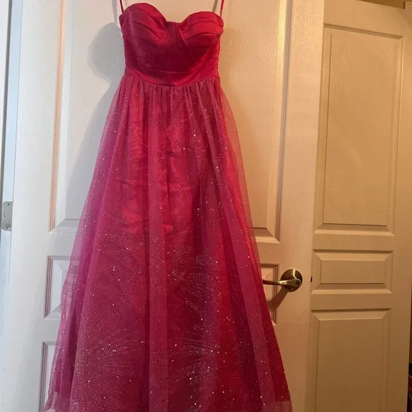 Adrianna Papell Vibrant Pink Formal Dress - Picture 1 of 7